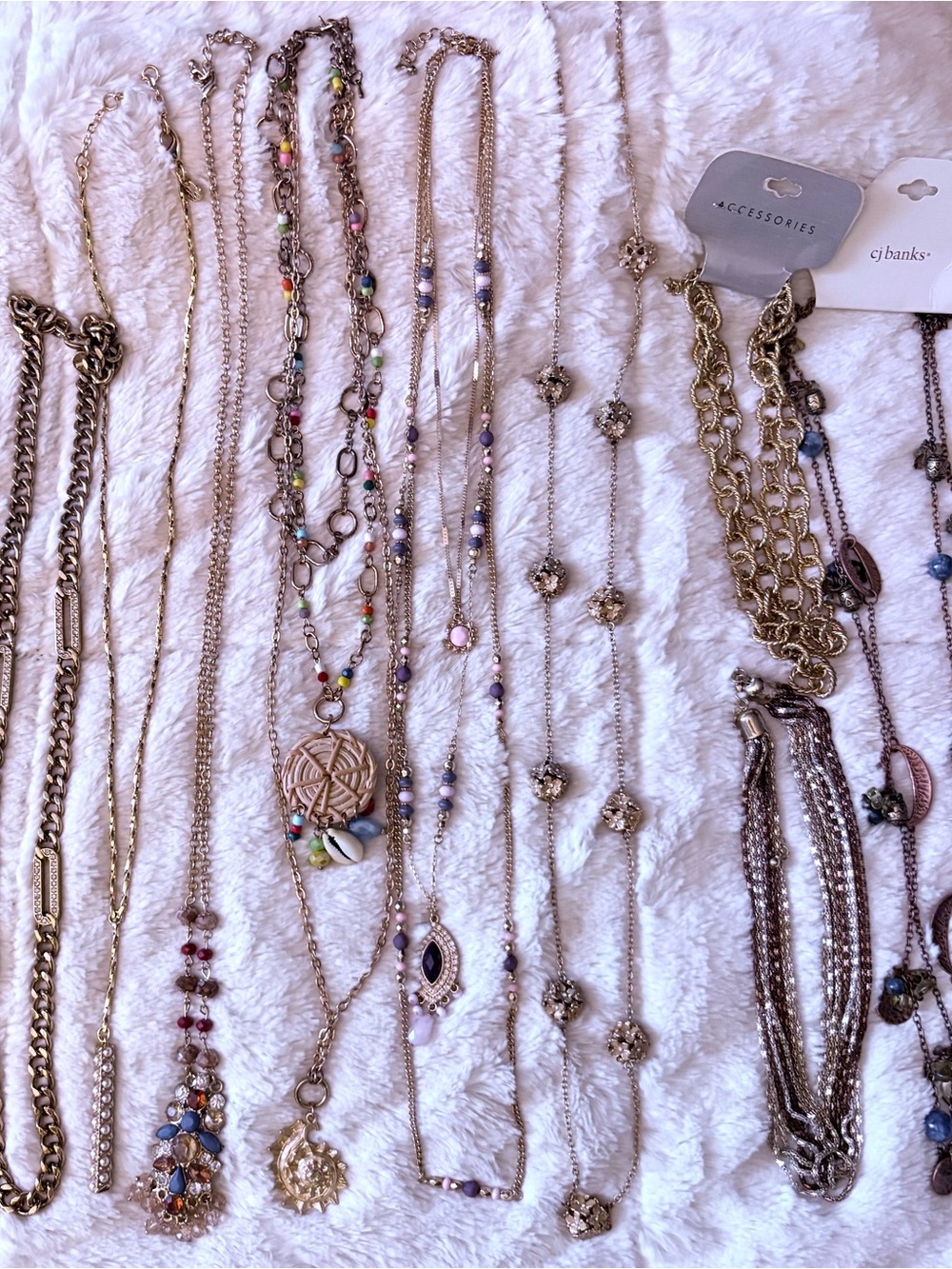 Multiples Gold-Tone Layered Necklace Set with Multicolor Bead Accents